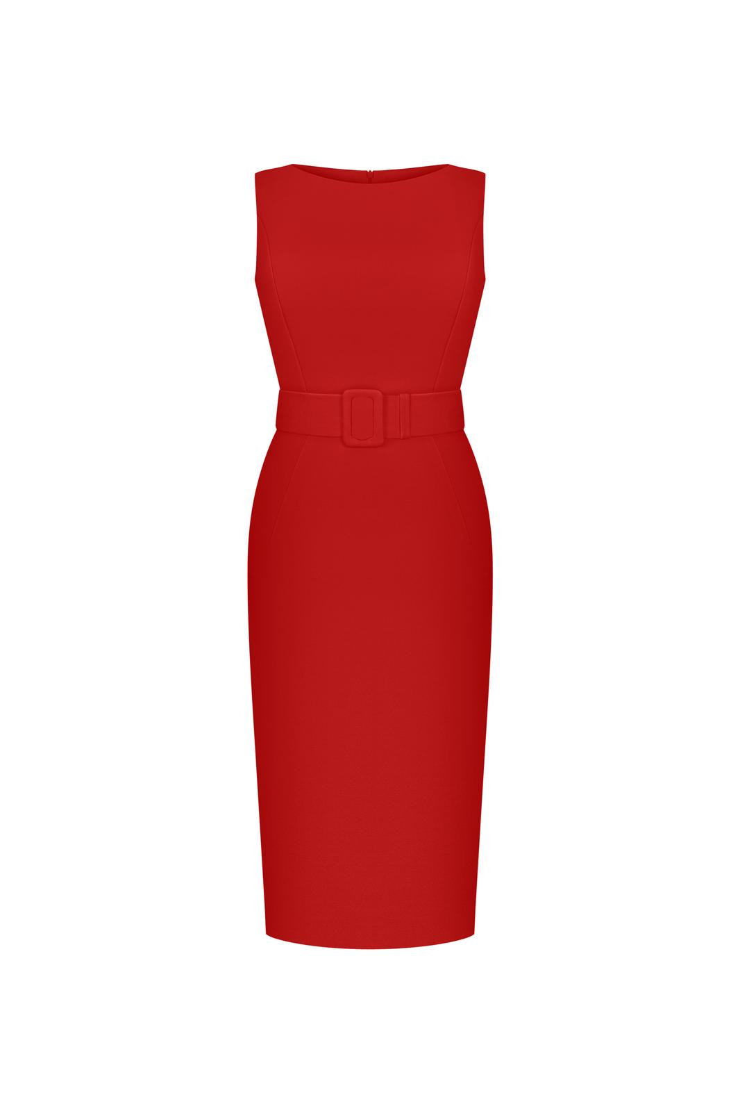ANASTASIIA IVANOVA Red Midi Dress - Image 9