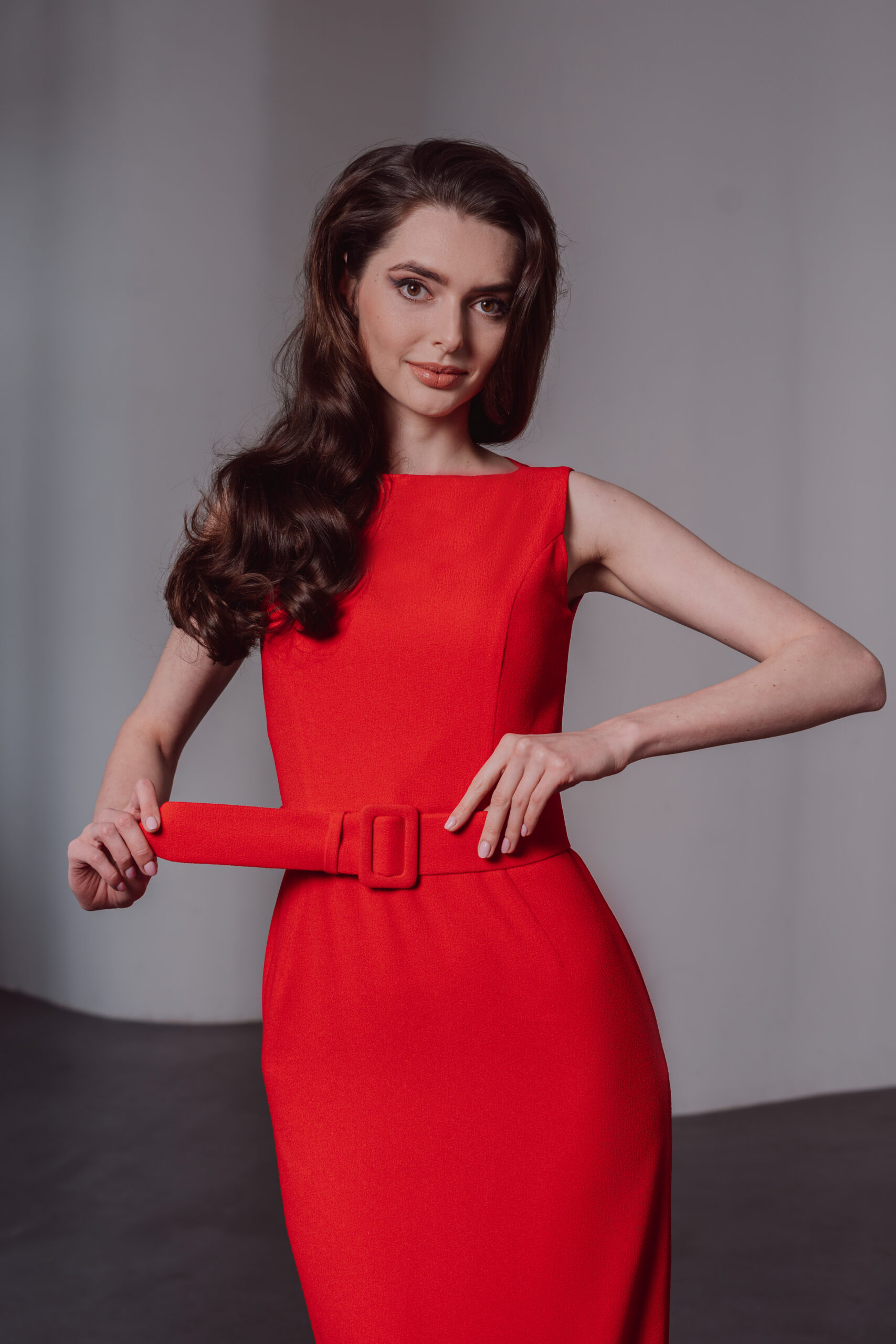 ANASTASIIA IVANOVA Red Midi Dress - Image 5