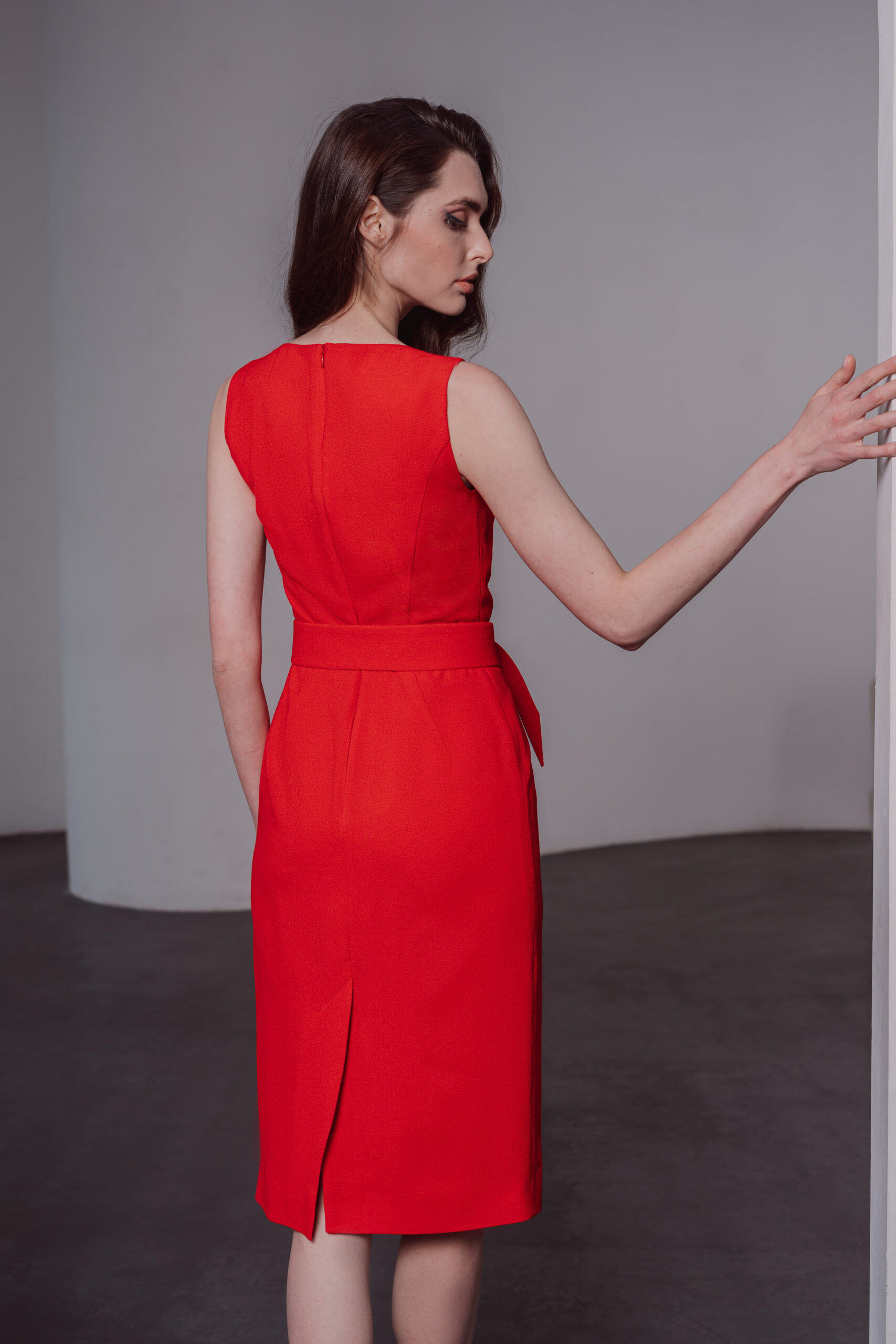 ANASTASIIA IVANOVA Red Midi Dress - Image 6