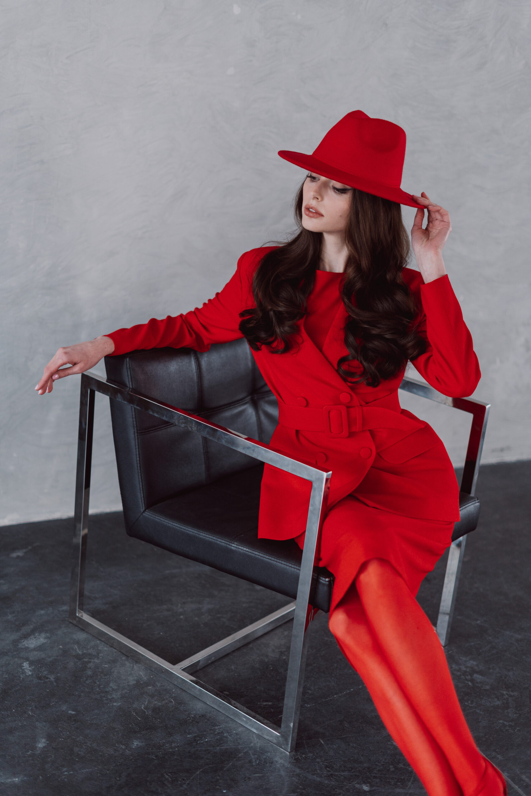 ANASTASIIA IVANOVA Red Midi Dress - Image 8