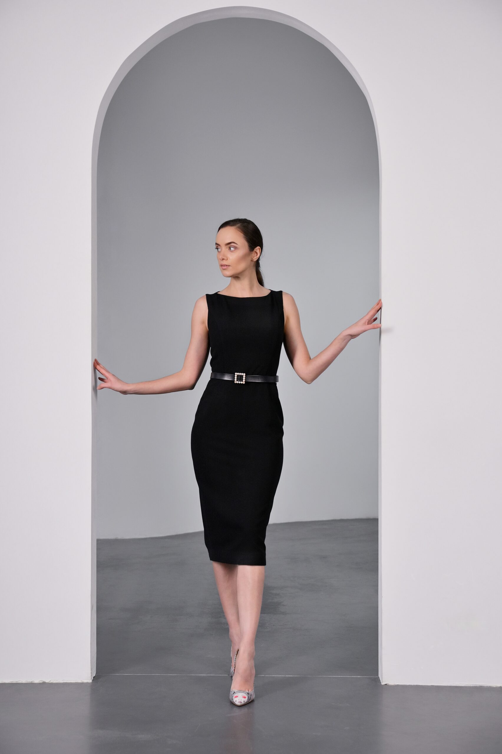 ANASTASIIA IVANOVA Black Midi Dress - Image 5