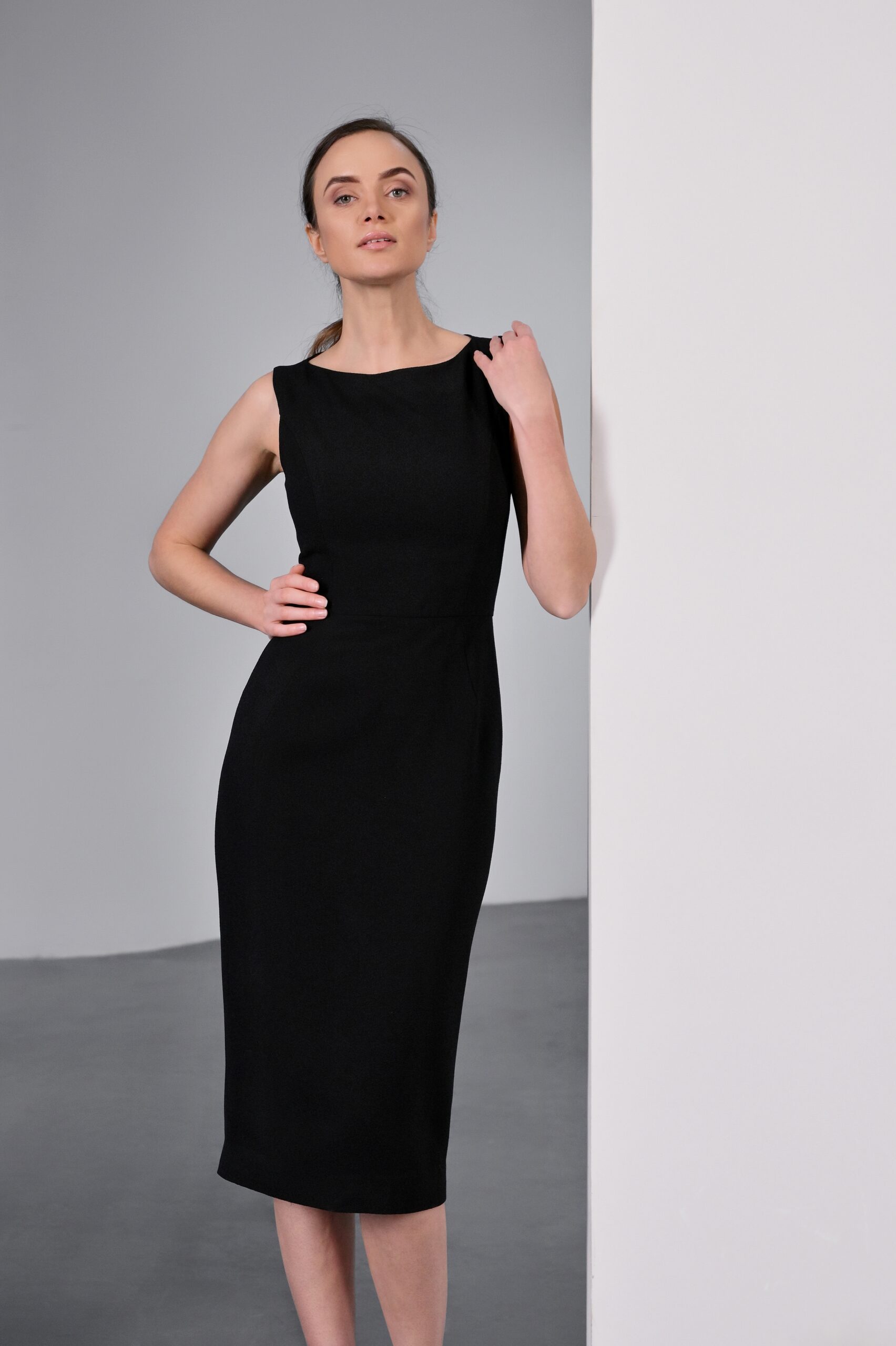 ANASTASIIA IVANOVA Black Midi Dress - Image 3