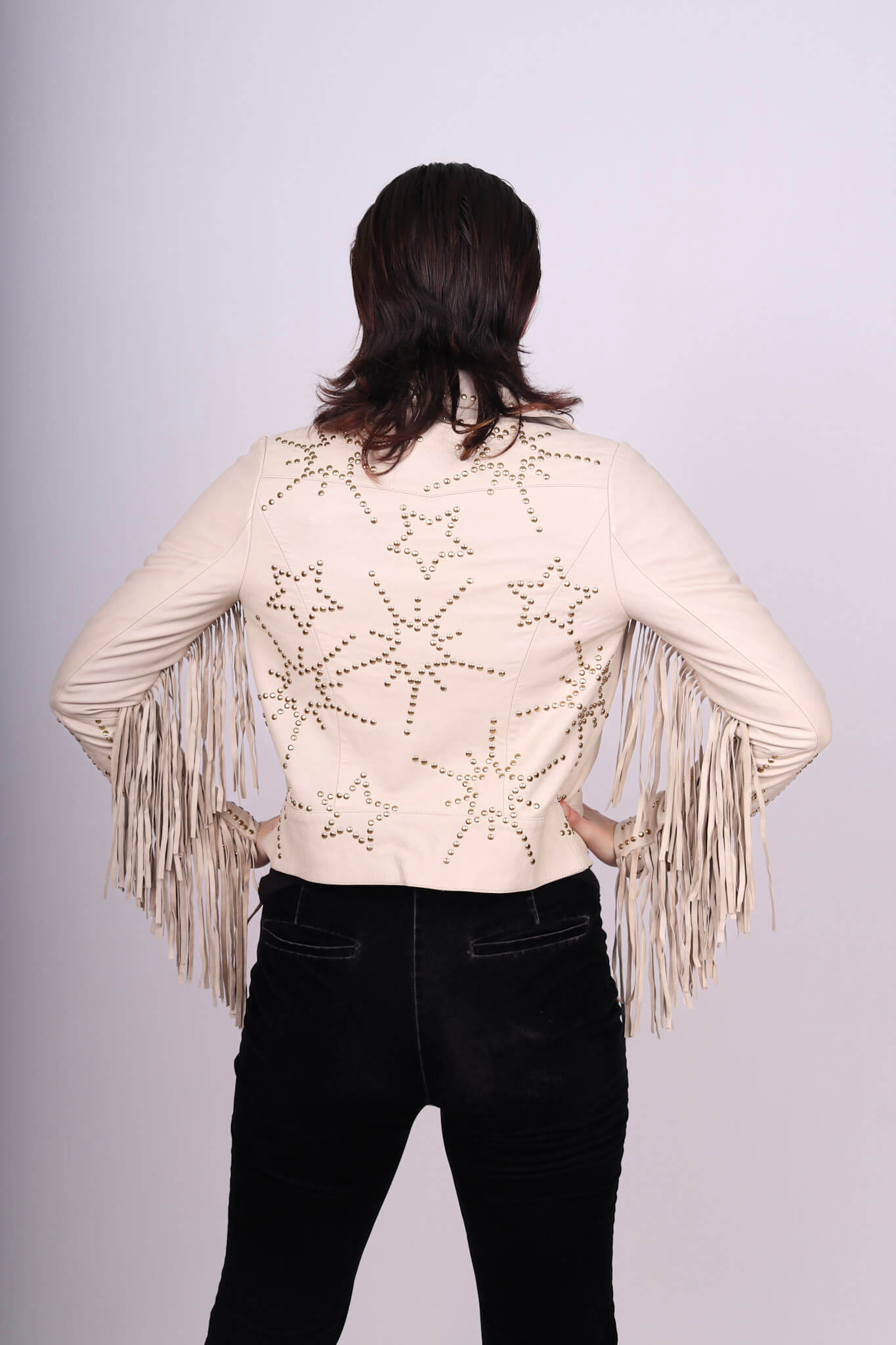 Any Old Iron Ivory/Cream Biker Jacket Jacket/Blazer - Image 9
