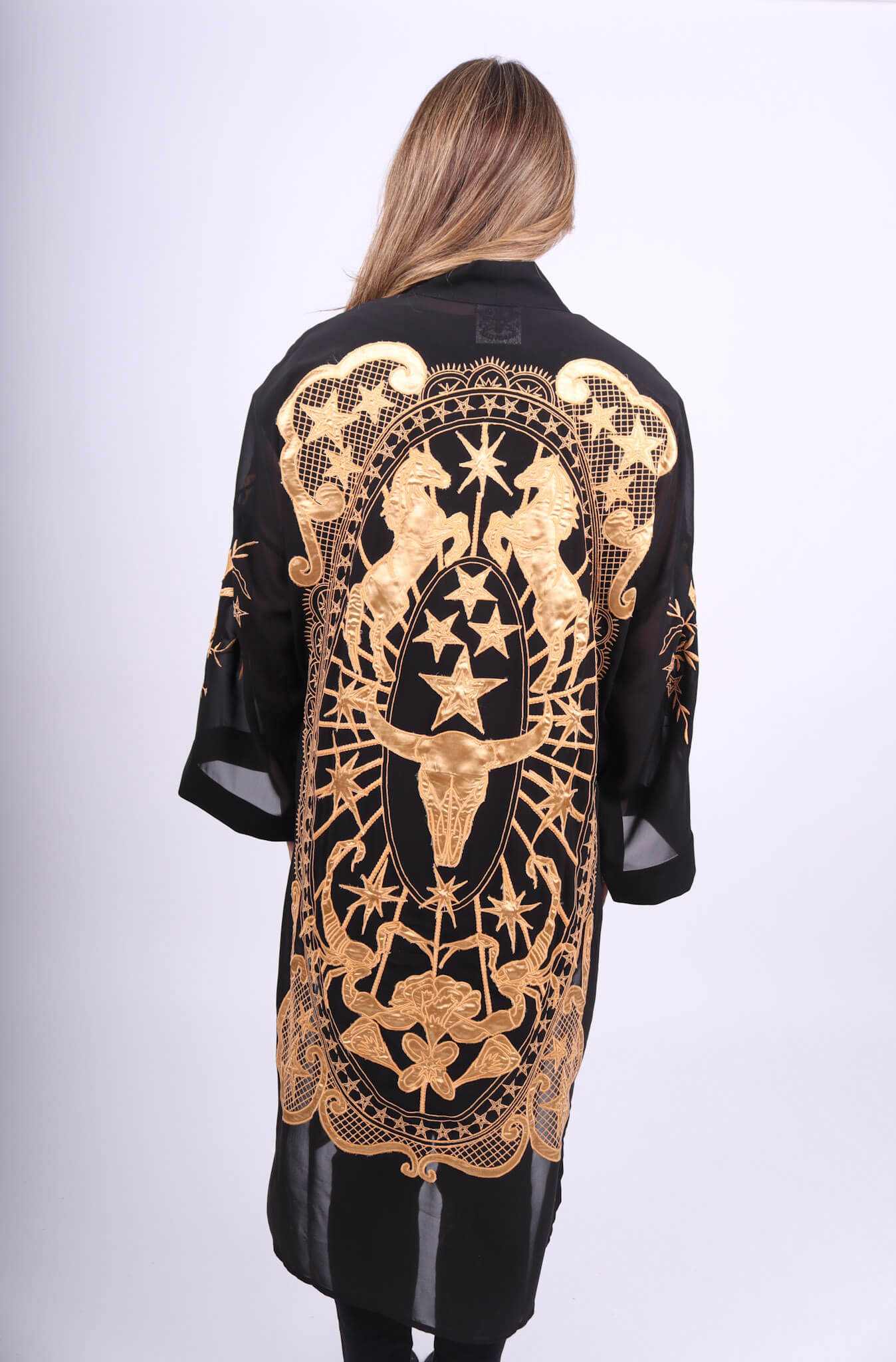 Any Old Iron Black Long Coat/Outerwear - Image 3