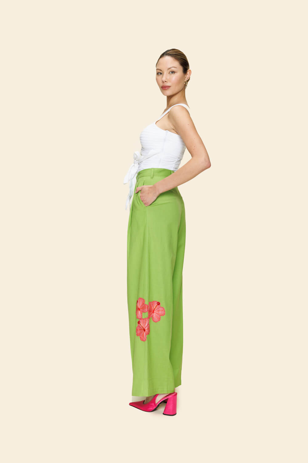 Ashaki Store Green Wide Leg Pants - Image 3