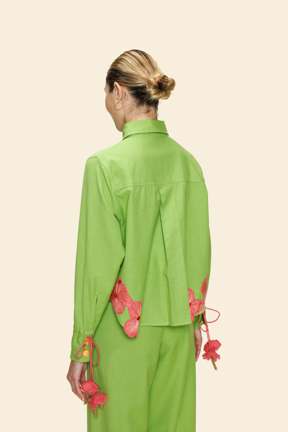 Ashaki Green Button Up Top - Image 4