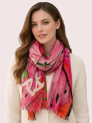 pink organic scarf