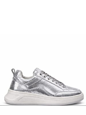 ATHENARA By MARCELA HERNANDEZ Silver Low Top Sneaker