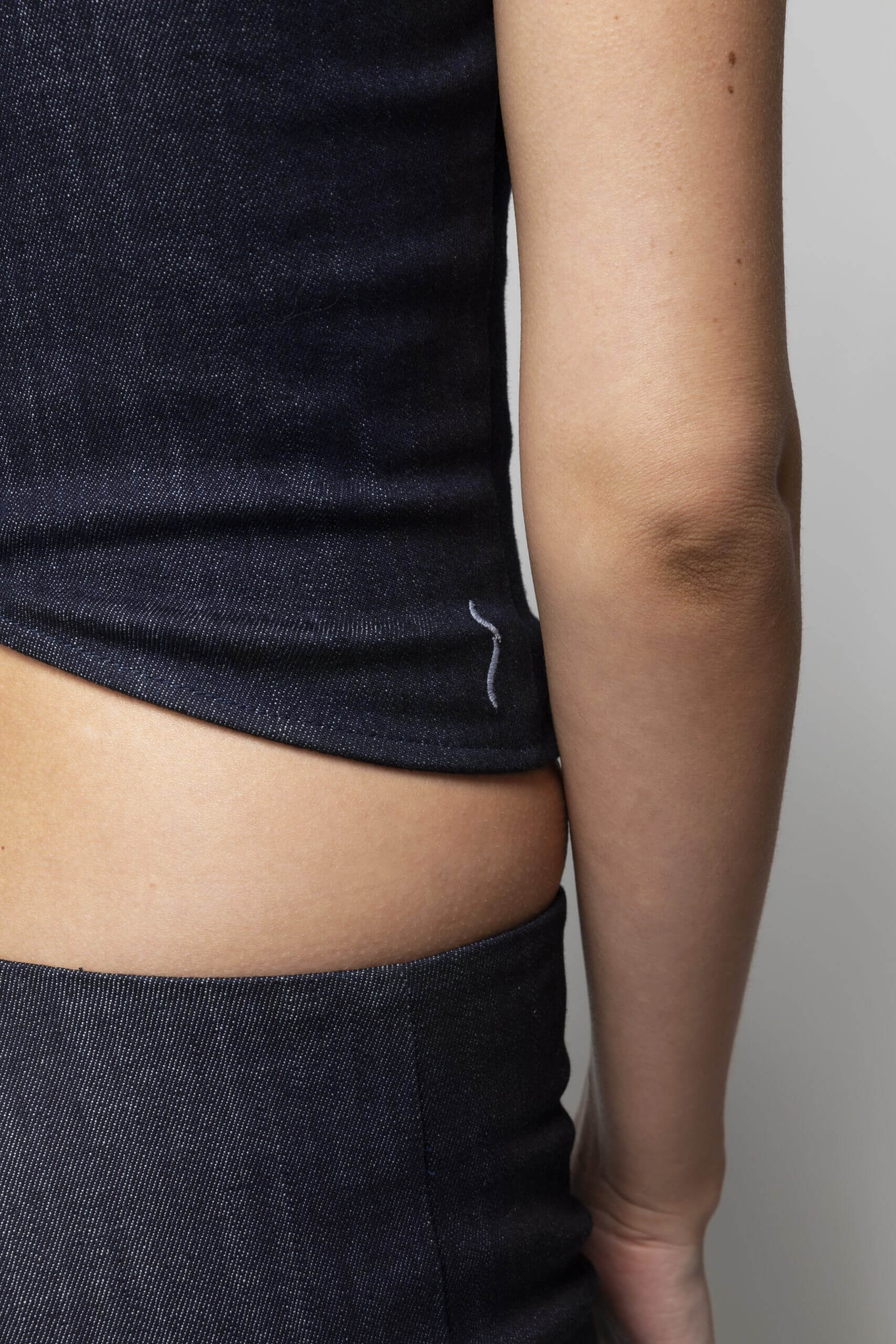 Back Bone Society Blue Cropped Top - Image 5
