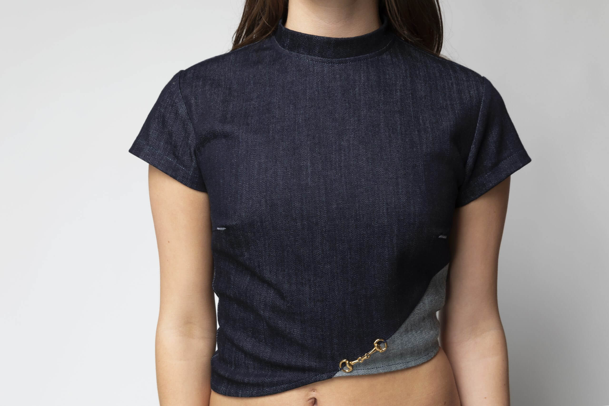 Back Bone Society Blue Cropped Top - Image 6
