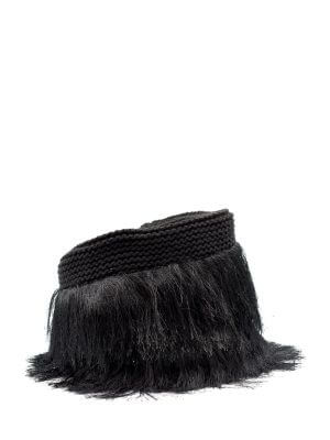 CONSTASY BLACK SHINE FRINGE SNOOD