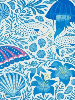 CONSTASY MEDUSA'S SOLAR OCEAN SILK SCARF
