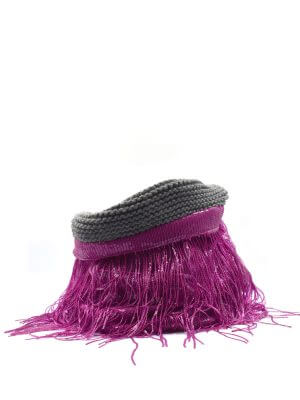 CONSTASY MAGENTA SPARK SEQUIN FRINGE SNOOD