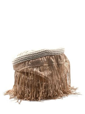 CONSTASY CHAMPAGNE SPARK SEQUIN FRINGE SNOOD