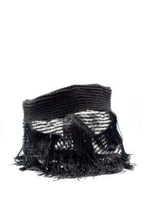 CONSTASY DIAGONAL SPARK FRINGE SNOOD