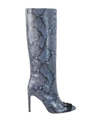 Crown Animal Print High Heel Boot