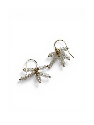 D&T Jewels Clear Moonstone Earrings