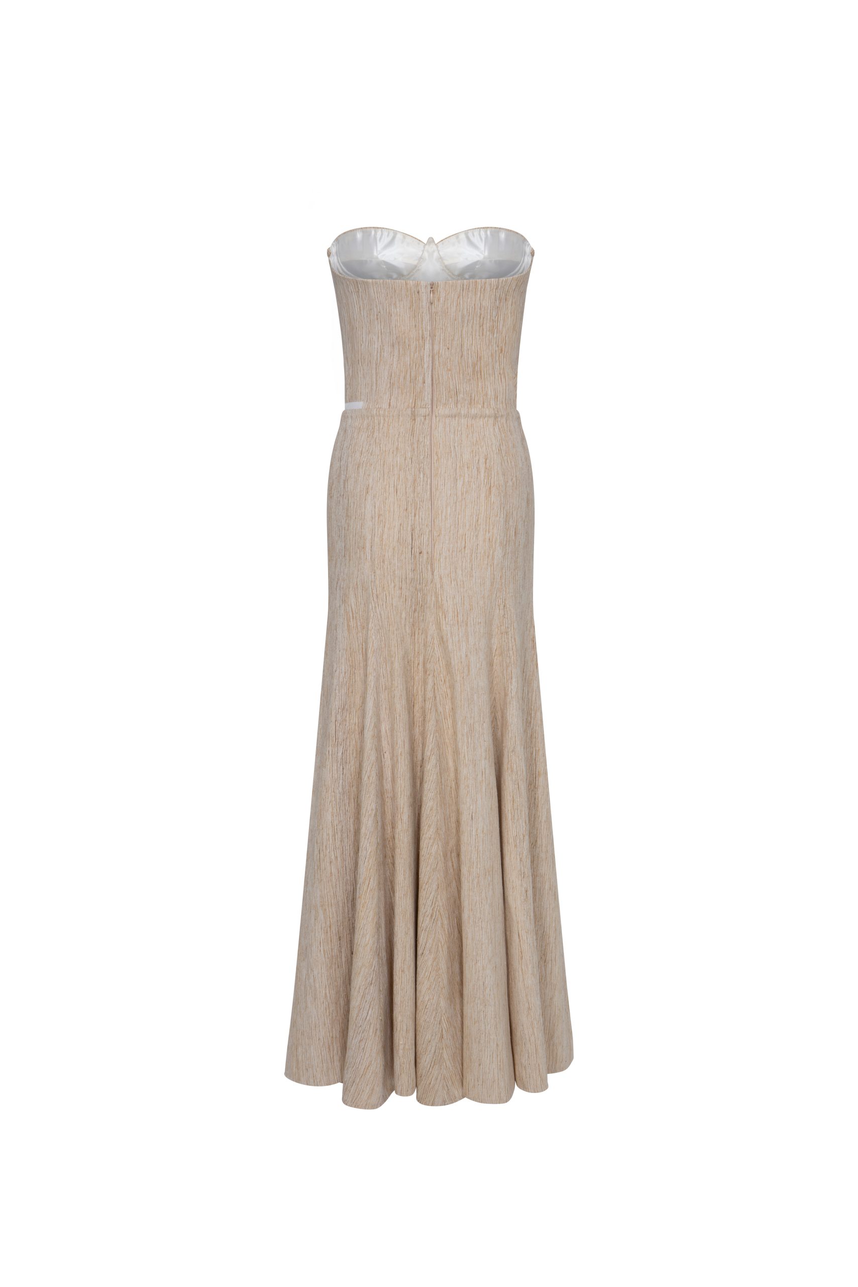 Deuniq Ivory/Cream Gown Dress with Cape - Image 4