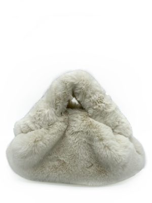 ELENA RUDENKO Jan mini fur bag off white