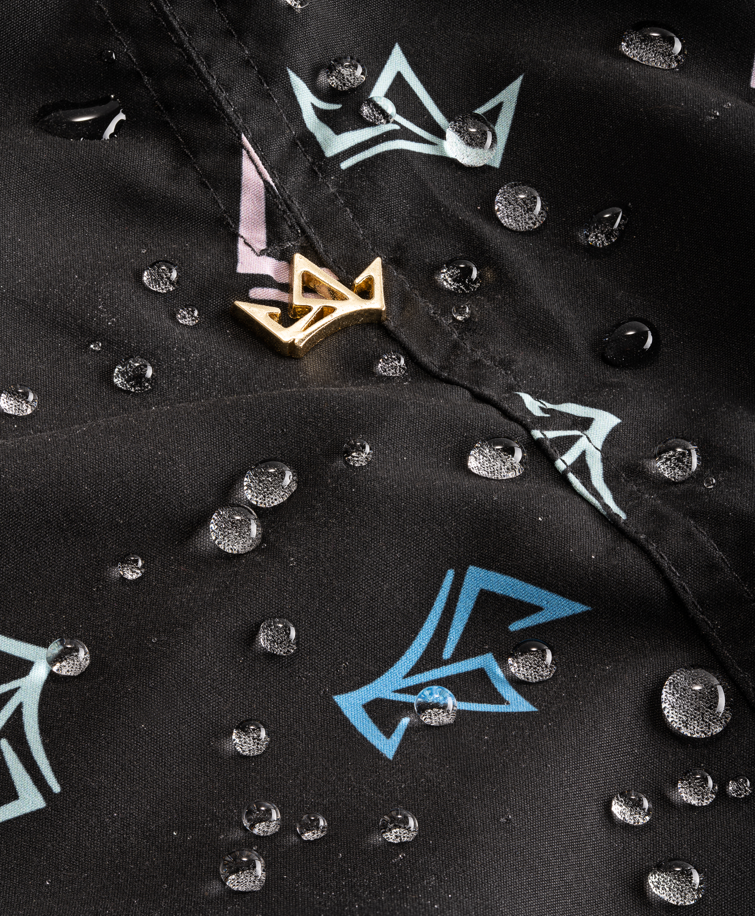 ELI NOOR DESIGN Swim Shorts End Style In Jet Black With Crowns - Image 5