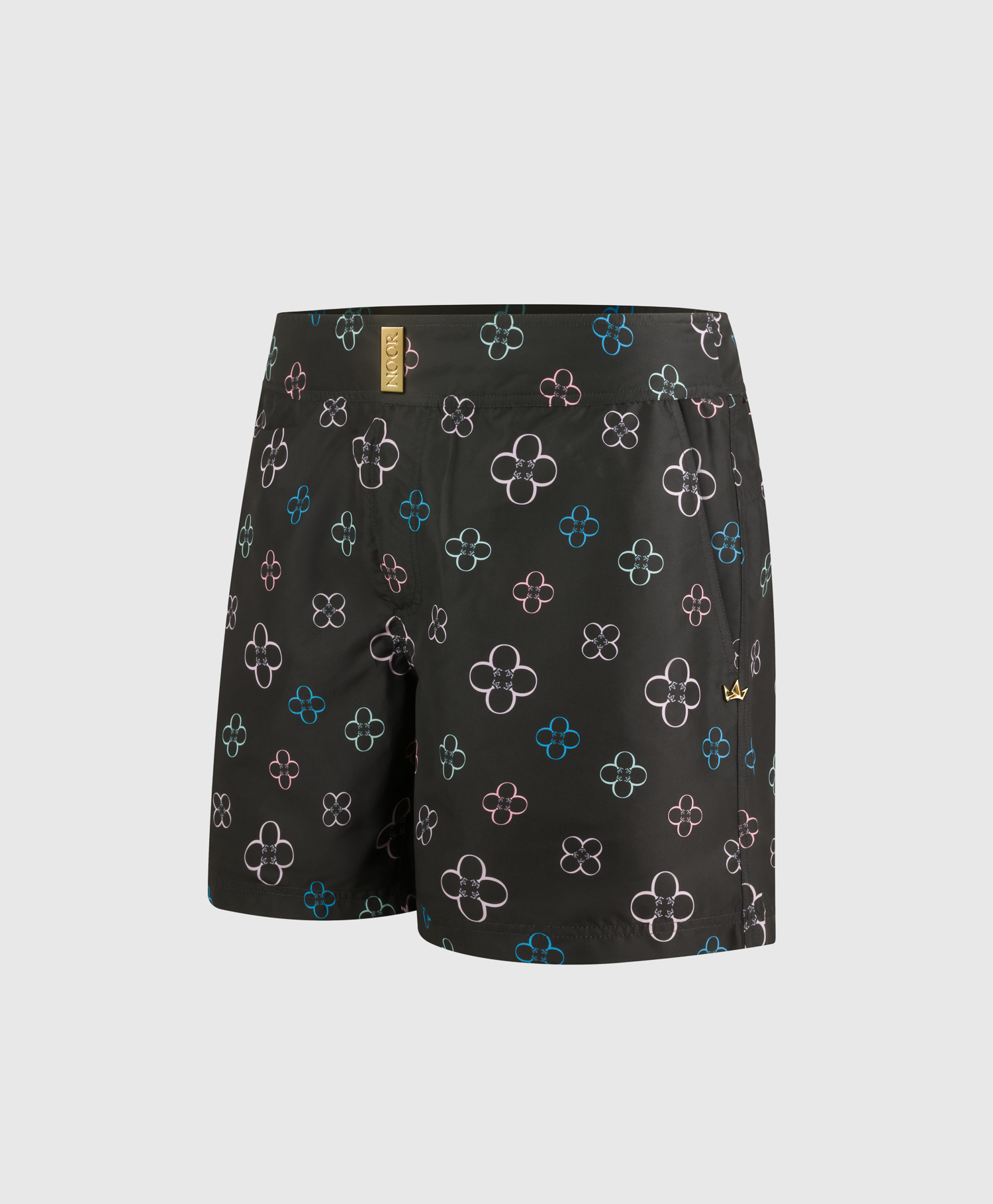 ELI NOOR DESIGN Swim Shorts Prince Style In Noir Luxe Fiore Print - Image 4