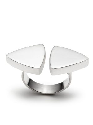 Exuberant Duo Triangle Ring