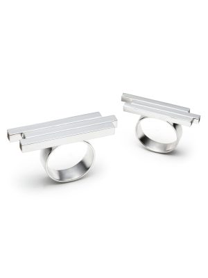 Exuberant Tubular Simplicity Square Ring