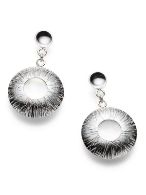 Exuberant Oculus Sterling Silver Dangle Earrings