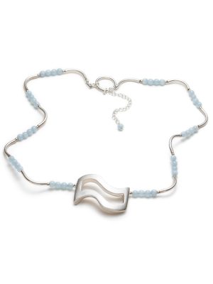 Exuberant Tumultuous Sea Aquamarine Necklace