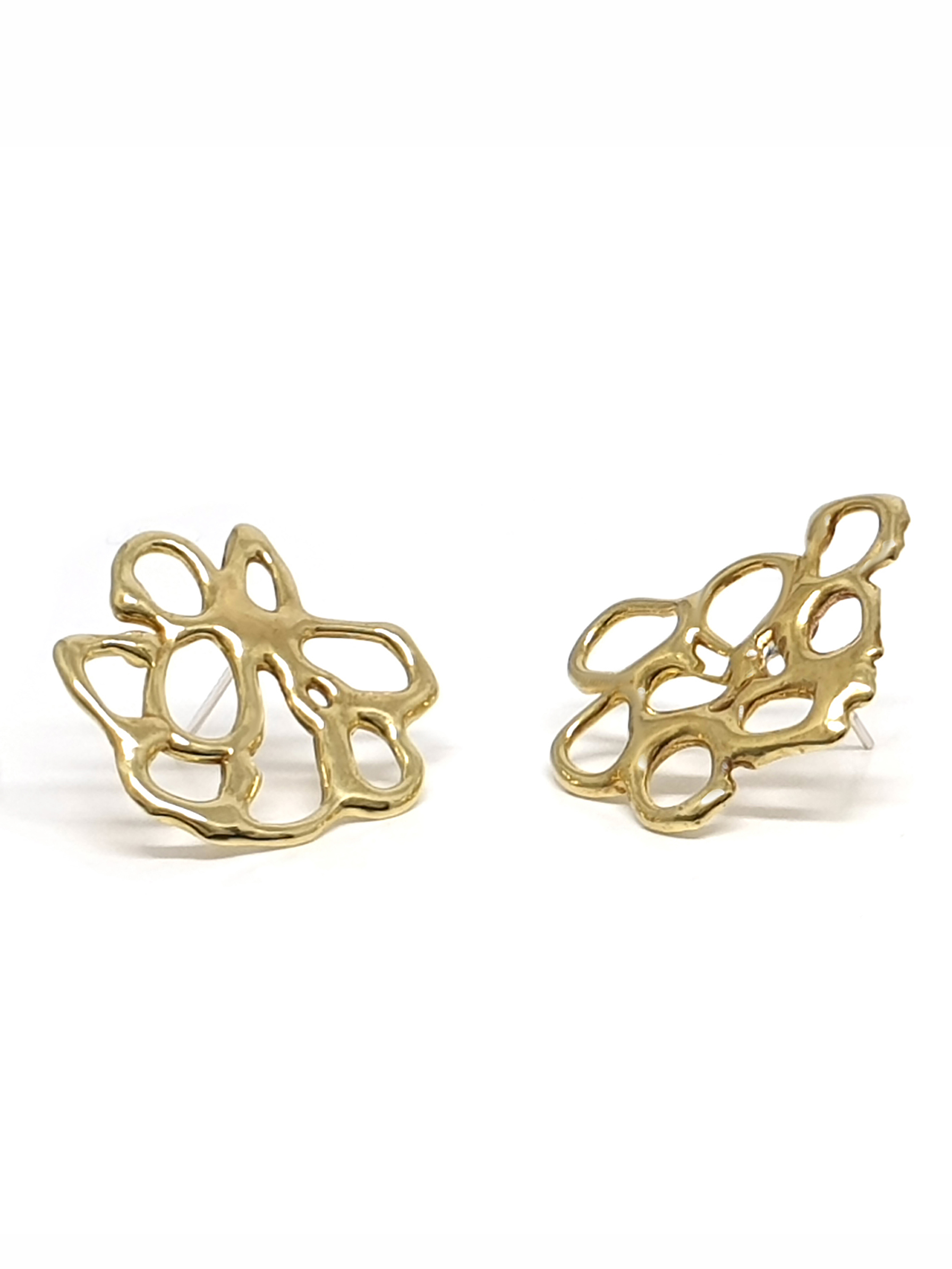 flower earrings Sterling silver made by Francisca Rendic FR Art Jewellery Sydney Australia