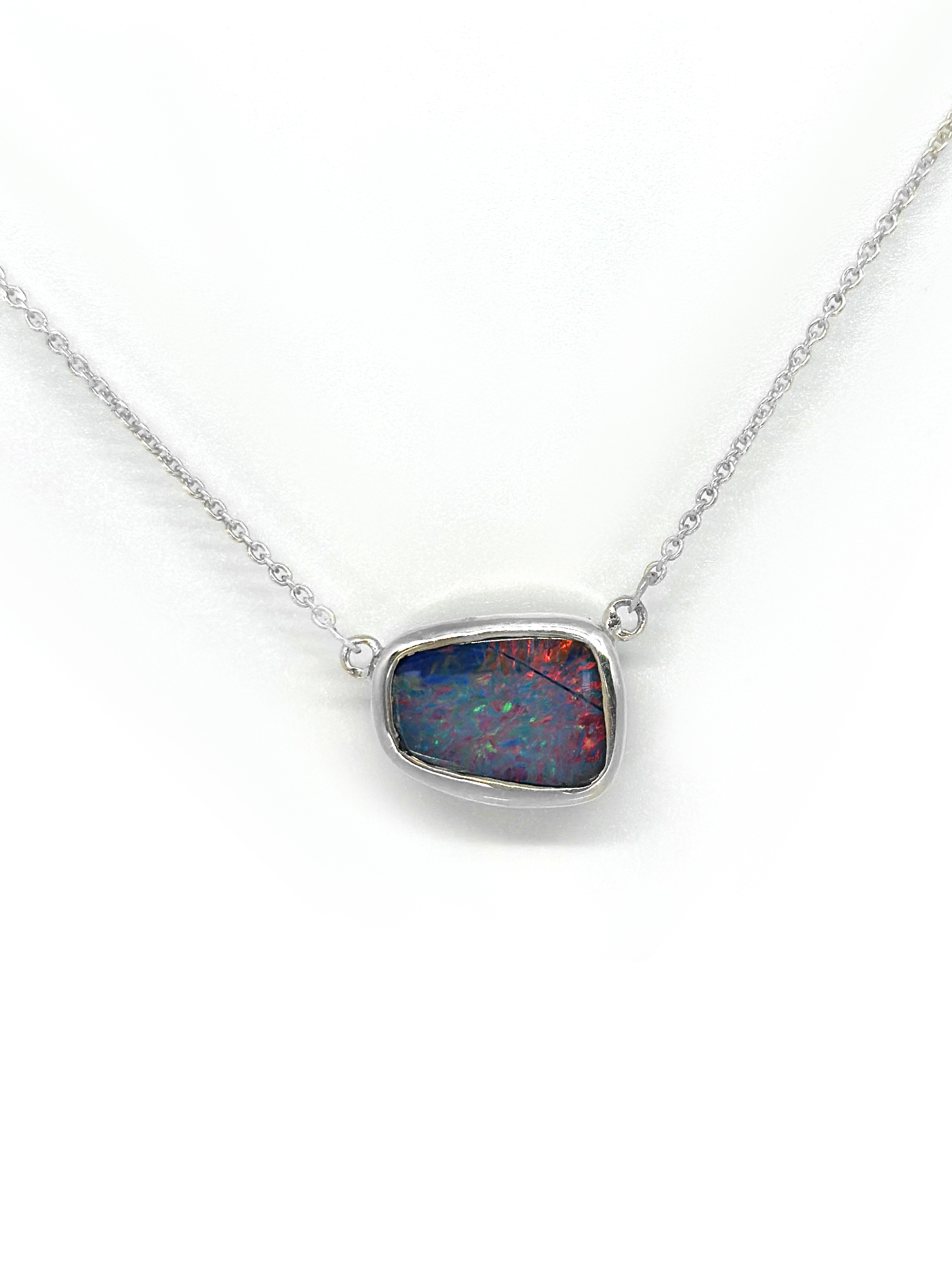 black opal Sterling silver made by Francisca Rendic FR Art Jewellery Sydney Australia