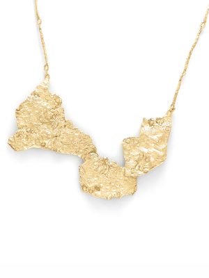 sea rocks necklace in gold plated Sterling silver made by Francisca Rendic FR Art Jewellery Sydney Australia