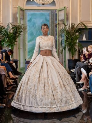 Fierce By AP Tan/Beige Gown Dress