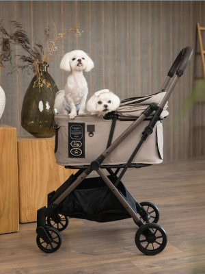FikaGO-FREE TO GO 2 PET STROLLER-SANDY BEIGE