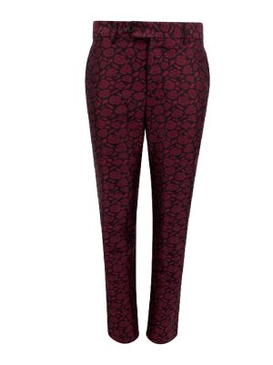 HIROMI ASAI Red Rose Silk Pants