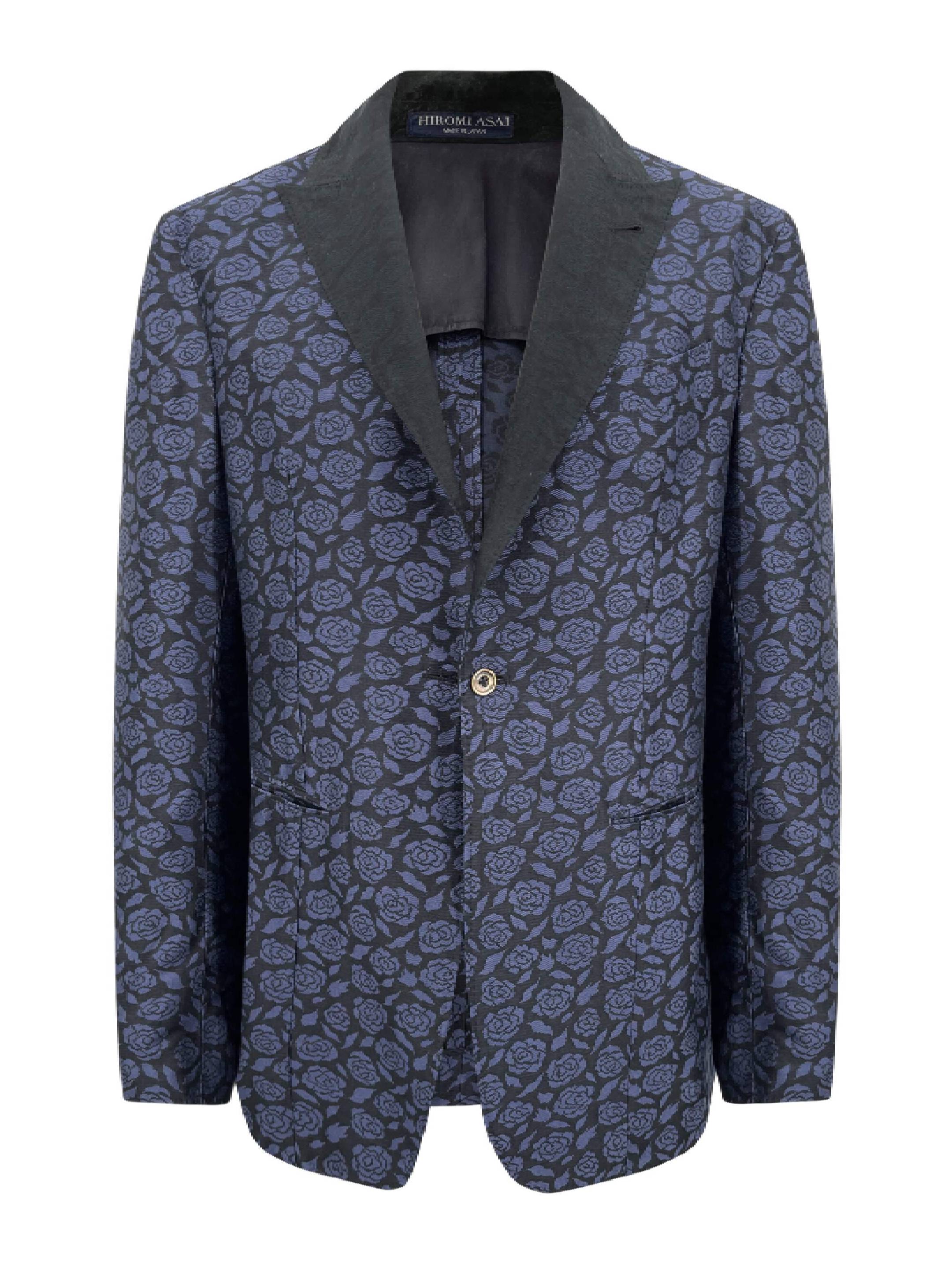 HIROMI ASAI Blue Rose Silk Jacket
