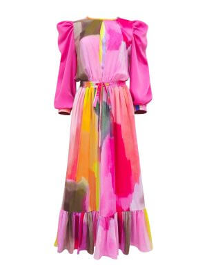 2madison Avenue Bonita AP Pink Adela Pink Long Dress
