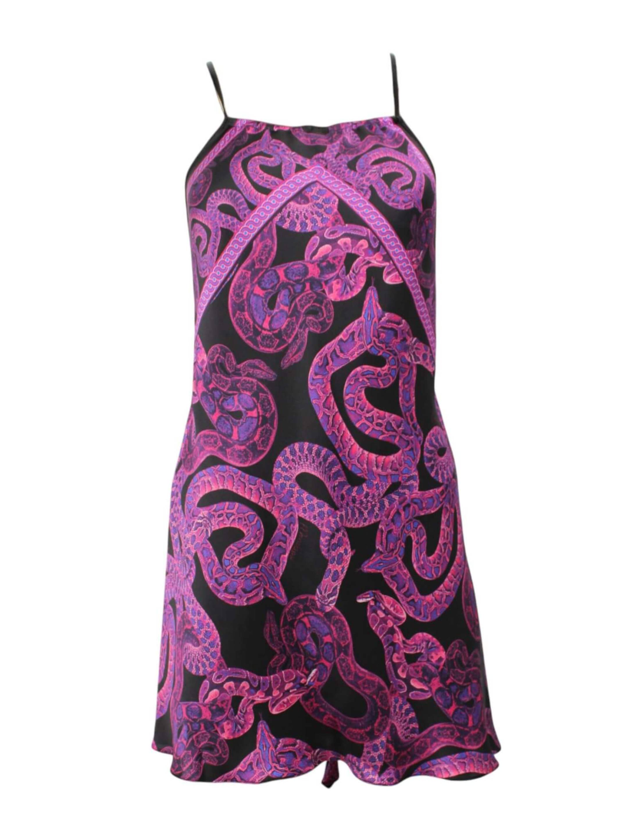 MONZLAPUR Animal Print Magenta Evening Dress