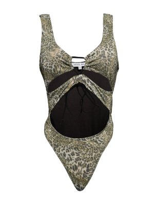 Hong Hoa Leopard Cut Out One-Piece Swimwear