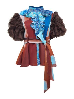 2madison Avenue Bonita AP Brown New Agnes Tulle Top
