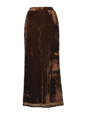 Silai The Label Brown Velvet High Waist Pants