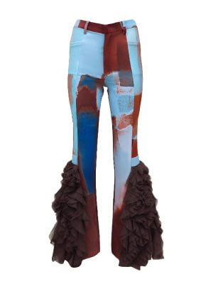 2madison Avenue Bonita AP Brown Lydia Pant F/P With Tulle