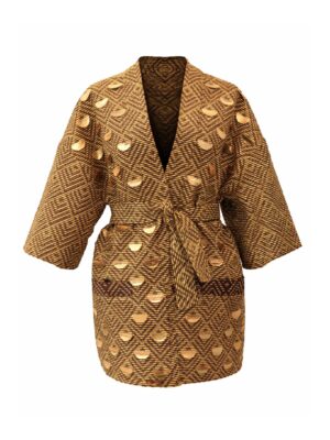 NEON RABBIT Gold Evening Jacket/Blazer