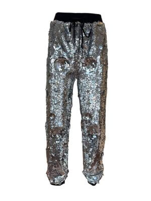 Any Old Iron Black Silver High Rise Pants