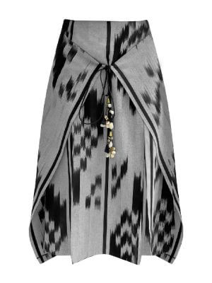 Tara Parvaresh Geometric Print Midi Skirt