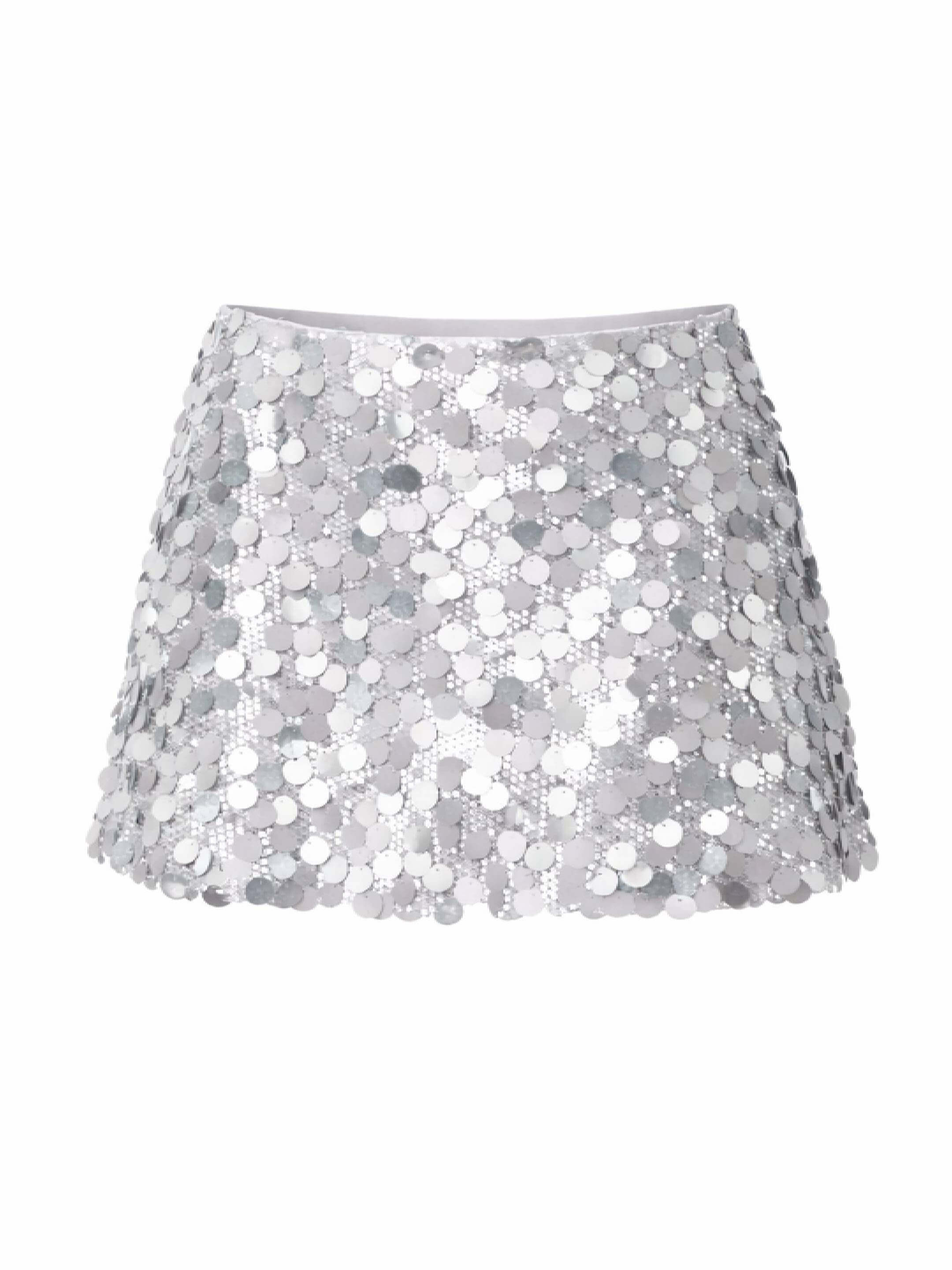 Deuniq Silver Mini Skirt