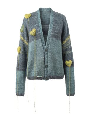 NEON RABBIT Blue Cardigans Hoodie/Sweatshirt/Sweater
