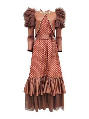 2madison Avenue BonitaGo Brown New Hasna Twin Set Dress