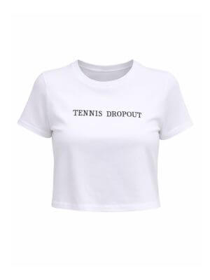 Tennis Dropout Essential Snow Cropped Tee