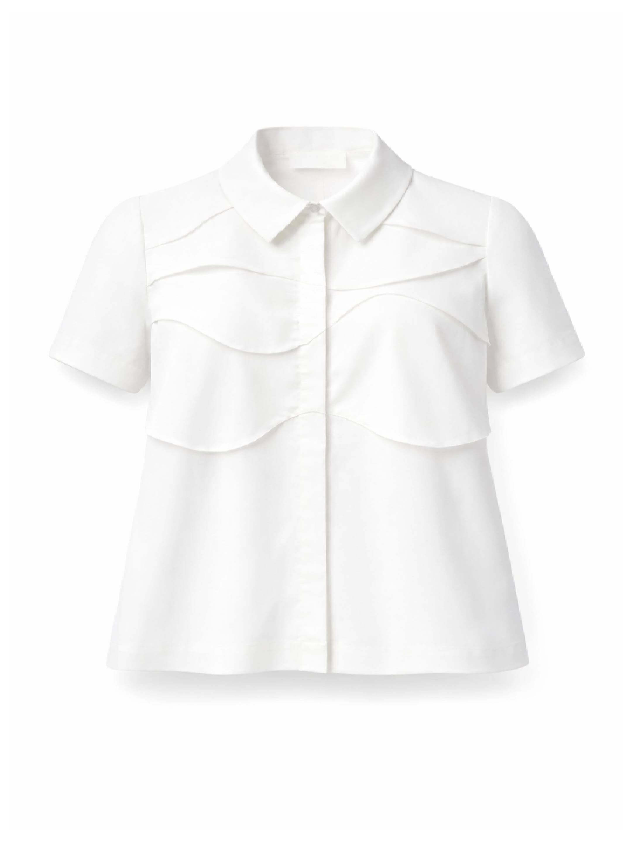 Deuniq White Button Up Top